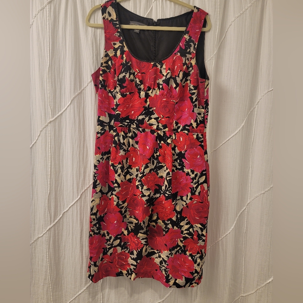 Linen Blend Sheath Dress